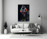 Gorilla Bro Glass Wall Art|| Designer's Collection.