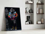 Gorilla Bro Glass Wall Art|| Designer's Collection.