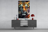 Face of the Tiger Glass Wall Art|| Designer's Collection.