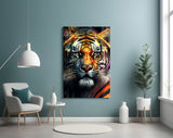Face of the Tiger Glass Wall Art|| Designer's Collection.