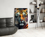 Face of the Tiger Glass Wall Art|| Designer's Collection.