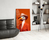 Bird Vogue Glass Wall Art|| Designer's Collection.