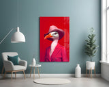 Bird Vogue Glass Wall Art|| Designer's Collection.
