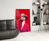 Bird Vogue Glass Wall Art|| Designer's Collection.