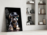Puppy Vogue Glass Wall Art|| Designer's Collection.