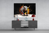 Bull Glass Wall Art|| Designer's Collection.