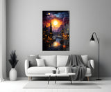 Moonlight Glass Wall Art|| Designer's Collection.