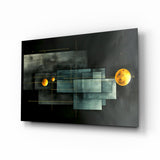 Planet Race Glasbild || Designer-Kollektion - 72x46 cm