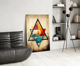 Triangels Glass Wall Art|| Designer's Collection.