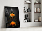 Lotus Glass Wall Art|| Designer's Collection.