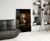 Gentleman - Bear Glass Wall Art|| Designer's Collection.
