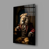 Gentleman Glass Wall Art|| Designer's Collection.