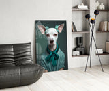 Dog Vogue Glass Wall Art|| Designer's Collection.