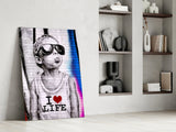 I Love Life Glass Wall Art || Designer Collection.