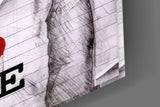 I Love Life Glass Wall Art || Designer Collection.