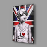 I Love Life Glass Wall Art || Designer Collection.