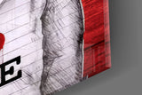 I Love Life Glass Wall Art || Designer Collection.