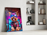Hip Dog Glass Wall Art || Designer Collection.