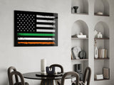 USA-Ireland Flag Glass Wall Art || Designer Collection.
