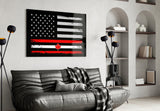 USA-Canada Flag Glass Wall Art || Designer Collection.
