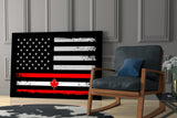 USA-Canada Flag Glass Wall Art || Designer Collection.