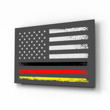 USA - Germany Flag Glass Wall Art || Designer Collection.