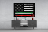 USA-Italia Flag Glass Wall Art || Designer Collection.