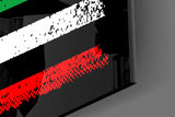 USA-Italia Flag Glass Wall Art || Designer Collection.
