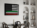 USA-Italia Flag Glass Wall Art || Designer Collection.
