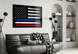 USA-France Flag Glass Wall Art || Designer Collection.