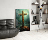 Cross Glass Wall Art || Designer Collection.