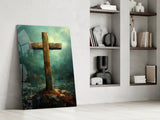 Cross Glass Wall Art || Designer Collection.