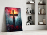 Cross Glass Wall Art || Designer Collection.