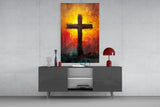 Cross Glass Wall Art || Designer Collection.