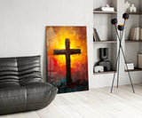 Cross Glass Wall Art || Designer Collection.