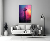 Cross Glass Wall Art || Designer Collection.