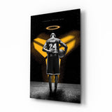 Black And White Basketball Legend Glasbild || Designer Collection - 72x46 cm