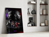 Bryant vs Jordan Glass Wall Art || Designer Collection.
