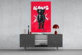Kaws Glass Wall Art || Designer Collection.