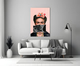 Contemporary Kahlo Glass Wall Art || Designer Collection.