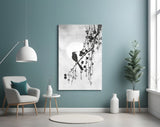 Bird on the Branch Glass Wall Art || Designer Collection.