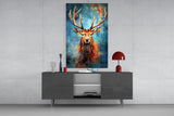 Deer Glass Wall Art || Designer Collection.