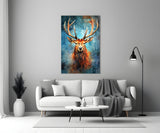 Deer Glass Wall Art || Designer Collection.