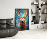 Deer Glass Wall Art || Designer Collection.
