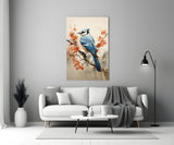 Bird on the Branch Glass Wall Art || Designer Collection.