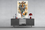 Tiger Glass Wall Art || Designer Collection.