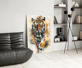 Tiger Glass Wall Art || Designer Collection.