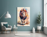 Lion Glass Wall Art || Designer Collection.