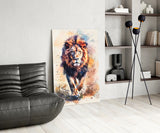 Lion Glass Wall Art || Designer Collection.