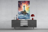 Lighthouse Glass Wall Art || Designer Collection.